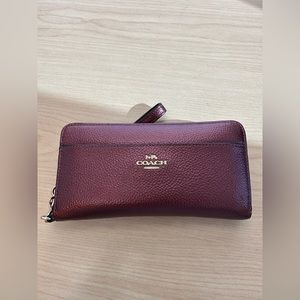 Coach Burgundy Leather Wallet